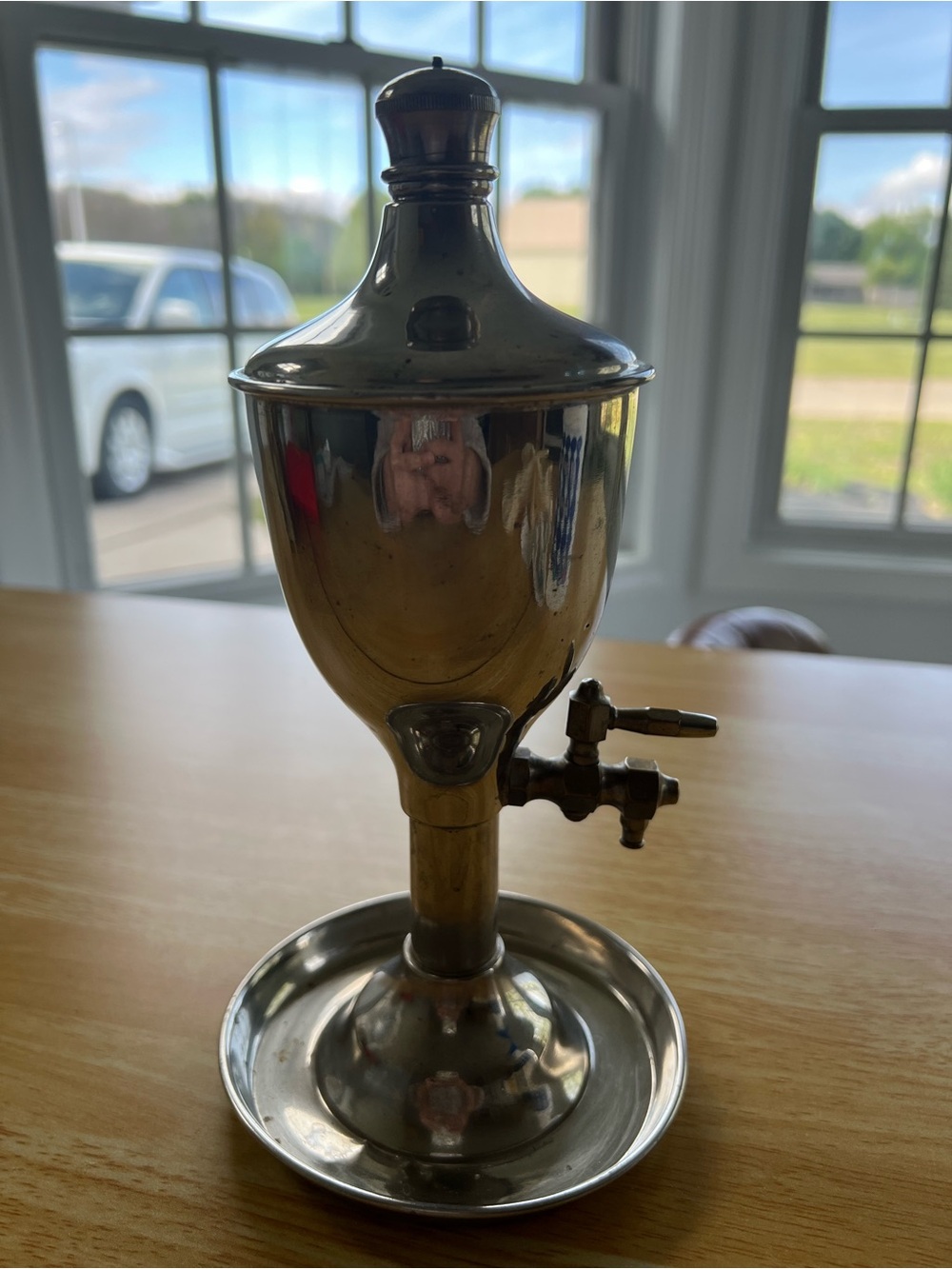 Brass Beverage Dispenser with Tap - Gold Finish